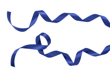 Dark blue ribbon navy satin bow color curly scroll png set isolated on transparent background for birthday and greeting card confetti design decoration