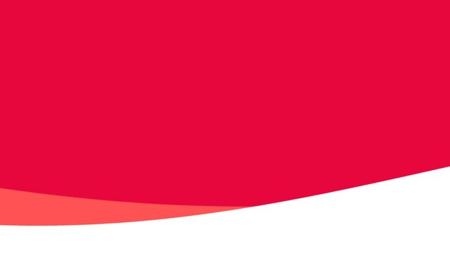 Abstract red background with waves effect animation, 4k