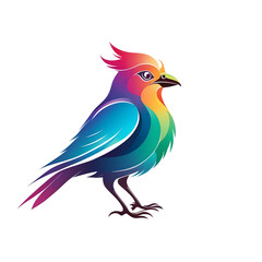 Obraz premium colorful Bird designs isolated on white background.
