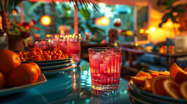 Relaxed bar vibes: cocktails flow amidst laid-back charm