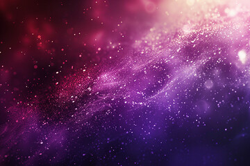 close up horizontal image of a shiny purple glitters and particles abstract background Generative AI