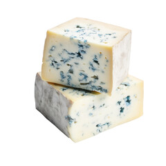 Cheese that is blue in color isolated on transparent background