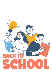 vector image inviting back to school