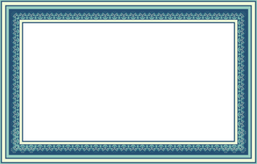 Decorative pattern frame with floral ornaments for cards and invitations