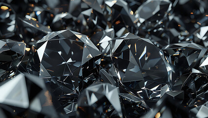 diamonds in formation close up in the style of photor