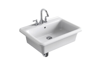 Laboratory Sink with Faucet Essentials On Transparent Background.