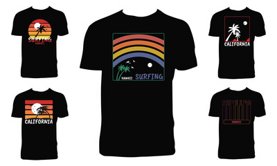 Surfing T Shirt Design Bundle