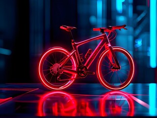 Hologram of cyclist - 743920601