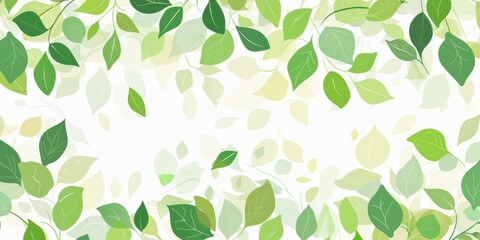 Light and airy leaf collage with a fresh, springtime vibe, ideal for eco-conscious and botanical designs.