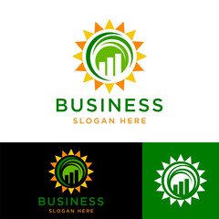 sunlight finance logo design vector illustration