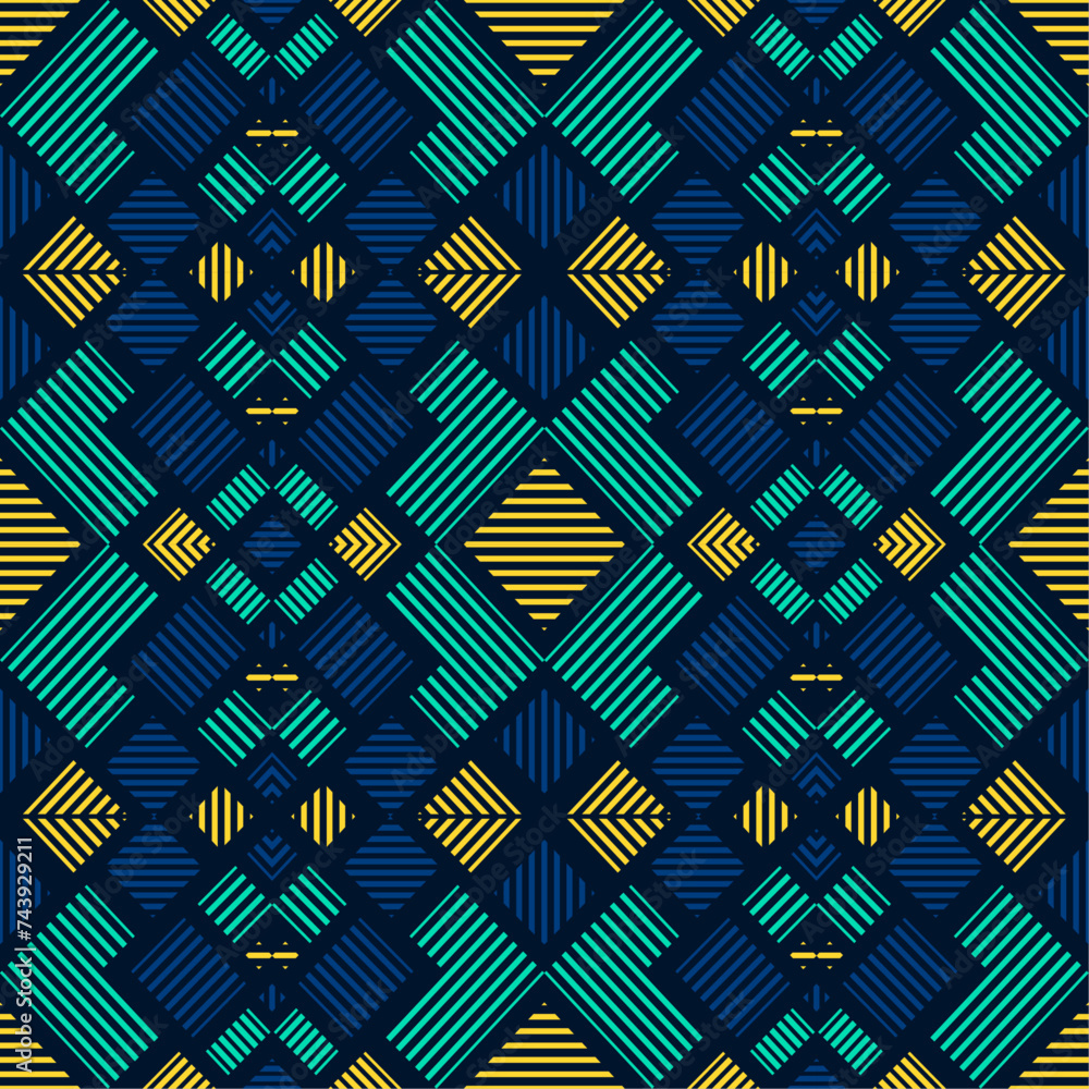 Aufkleber vector seamless pattern. stylish textile print with geometric ethnic design. colorful fabric backgro