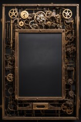 Steampunk Style Frame Background