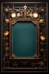 Steampunk Style Frame Background