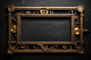 Steampunk Style Frame Background