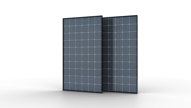 Battery isolated solar panels 3d rendering isolation. 3D illustration