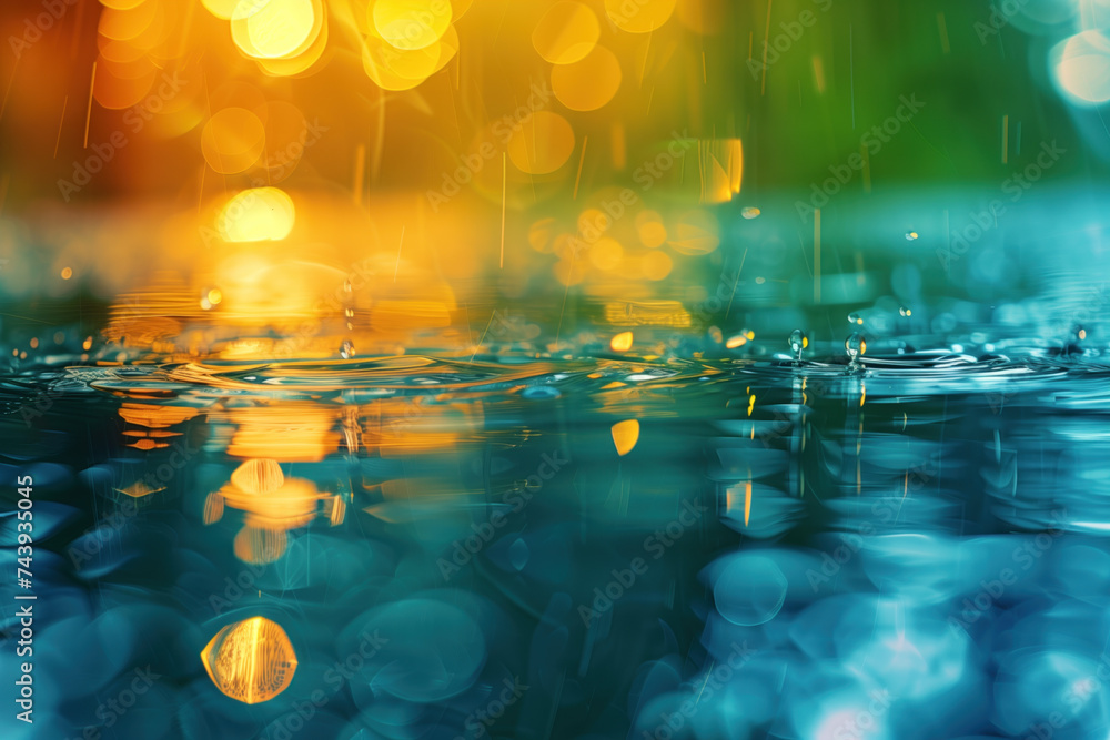 Poster abstract background with reflections and caustics. futuristic background image. created with generat