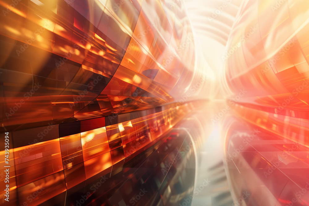 Aufkleber abstract background with reflections and caustics. futuristic background image. created with generat
