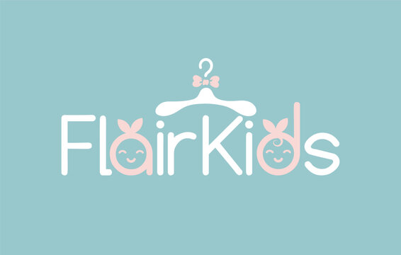 Clothes for Little Boys and Girls store logo design, Flair Kids store logo