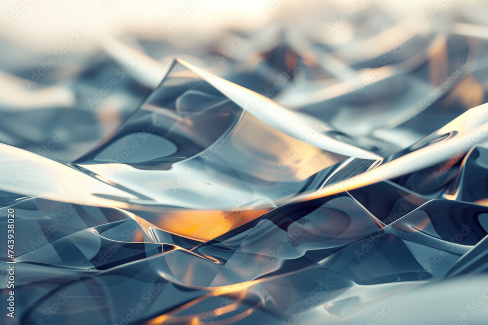 Poster abstract background with reflections and caustics. futuristic background image. created with generat