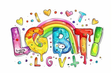 LGBTQ Pride underlying. Rainbow love is love colorful light gray diversity Flag. Gradient motley colored raspberry red LGBT rights parade festival merge diverse gender illustration