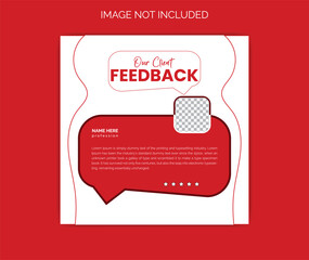 Client feedback social media post design template.