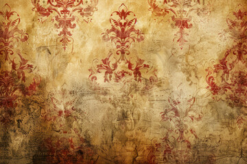 Vintage damask pattern background with rich textures.
