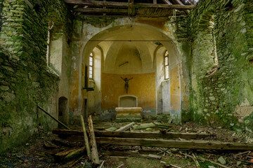 old abandoned church - obrazy, fototapety, plakaty