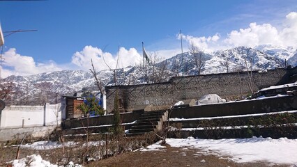 Fototapeta premium mountain village in winter