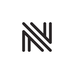 N logo, letter n, initial n logo design