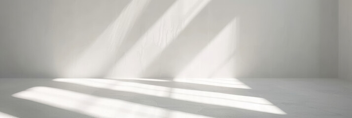 white empty room with shadow window ,white studio background for product presentation