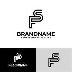 Modern Initials FS Logo, suitable for business with FS or SF initials