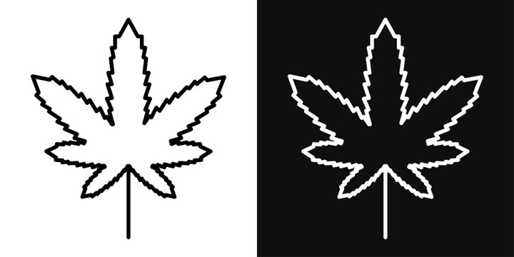 Birch Leaf Icon Set. Vector illustration