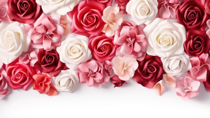 Various types of roses background