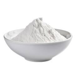 Bowl of wheat flour. isolated on transparent background.