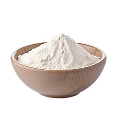 Bowl of wheat flour. isolated on transparent background.