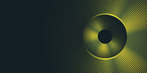 Blue abstract background with spiral circle lines, technology futuristic template. Vector illustration.