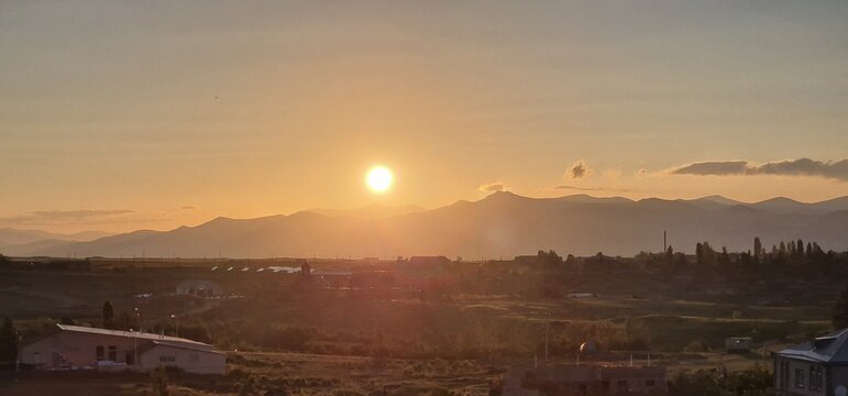 sunset behimd the mountains at lake sevan armenia
SOVIET VIEWING PLATFORM