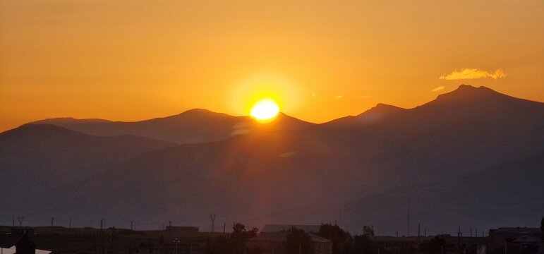 sunset behimd the mountains at lake sevan armenia
SOVIET VIEWING PLATFORM