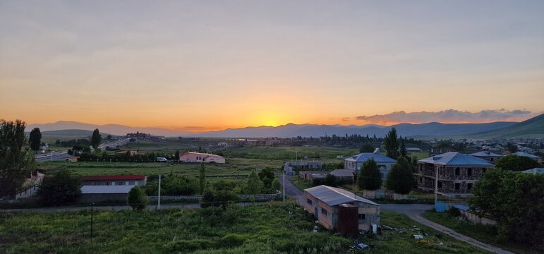 sunset behimd the mountains at lake sevan armenia
SOVIET VIEWING PLATFORM