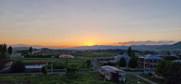 sunset behimd the mountains at lake sevan armenia
SOVIET VIEWING PLATFORM