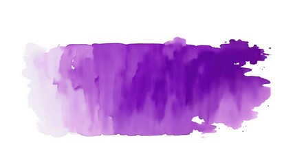Abstract Watercolor Purple Brush Stroke on white background