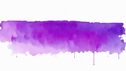 Abstract Watercolor Purple Brush Stroke on white background