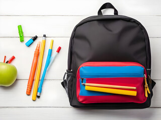 School backpack and accessories.