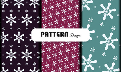 Stylish seamless pattern design with 3 colors
