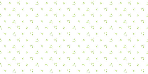 Seamless green leaves pattern texture for textile, Decorative natural plants, Leaf background, Backdrop wallpaper.