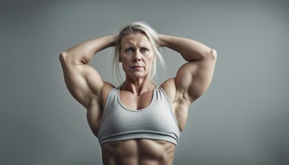 Fototapeta na wymiar woman with big muscles