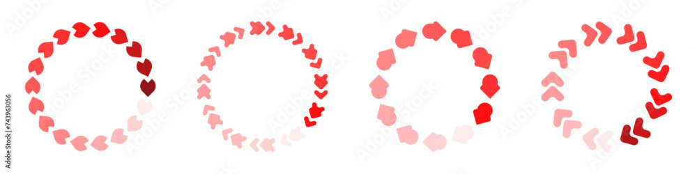 Aufkleber abstract bright circles vector set of logos. beautiful abstract flowers vector. circles with halfton