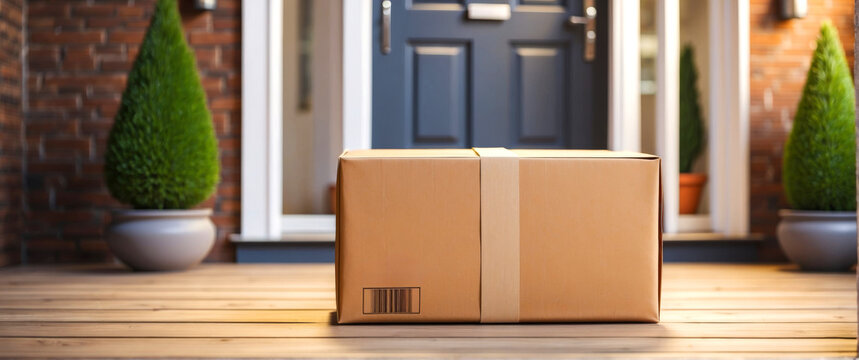 Online shopping delivery service concept.