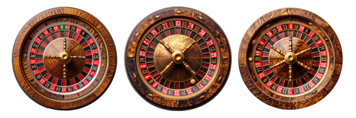 roulette wheel png ,casino wheel isolated on transparent background ,generative ai