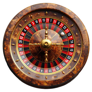 casino wheel isolated on transparent background ,roulette wheel png ,generative ai